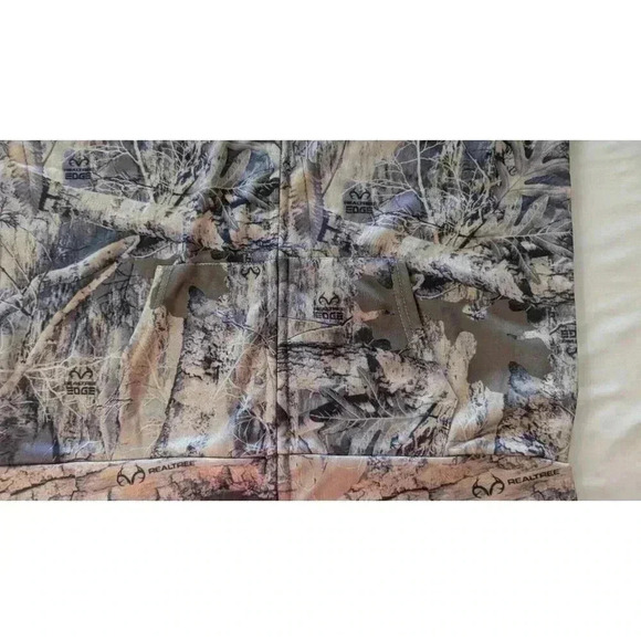 Realtree Edge Hoodie Mens Small Full Zip Camouflage Front Pockets Fleece - Picture 6 of 9